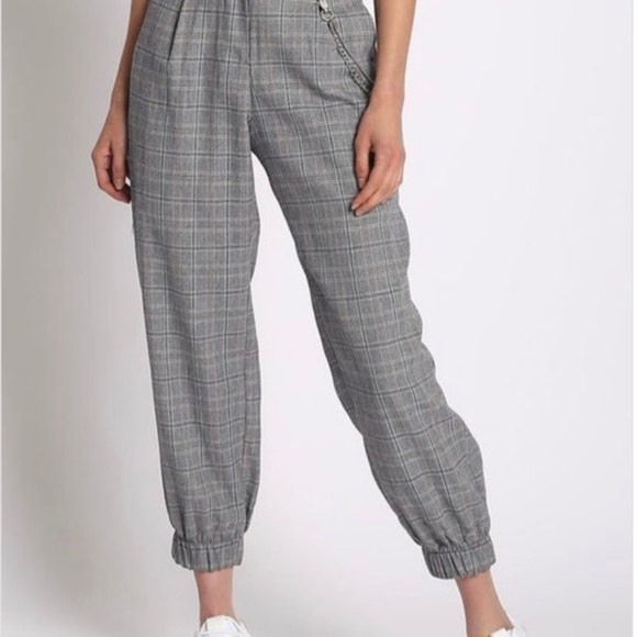 PLAID JOGGERS WITH CHAIN - Picture 5 of 8